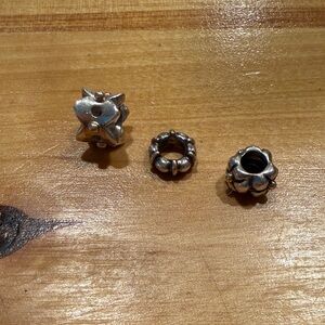 Pandora Silver & Gold Decorative Spacer Beads